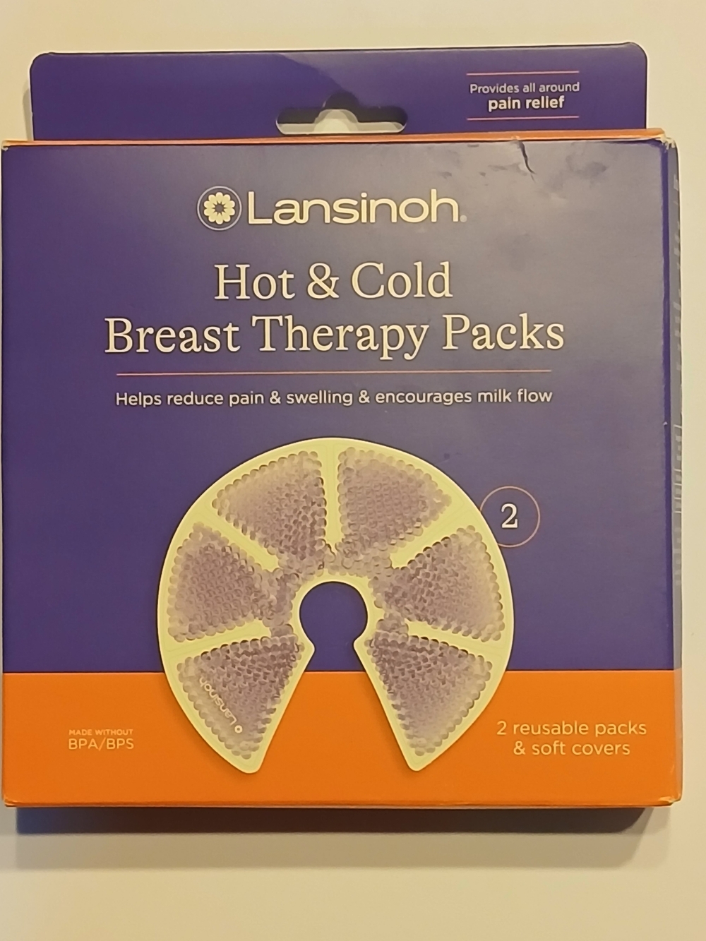Lansinoh Multi Tasking Pain Relief For Tender Breast Hot & Cold Breast Pads NEW - Picture 2 of 5